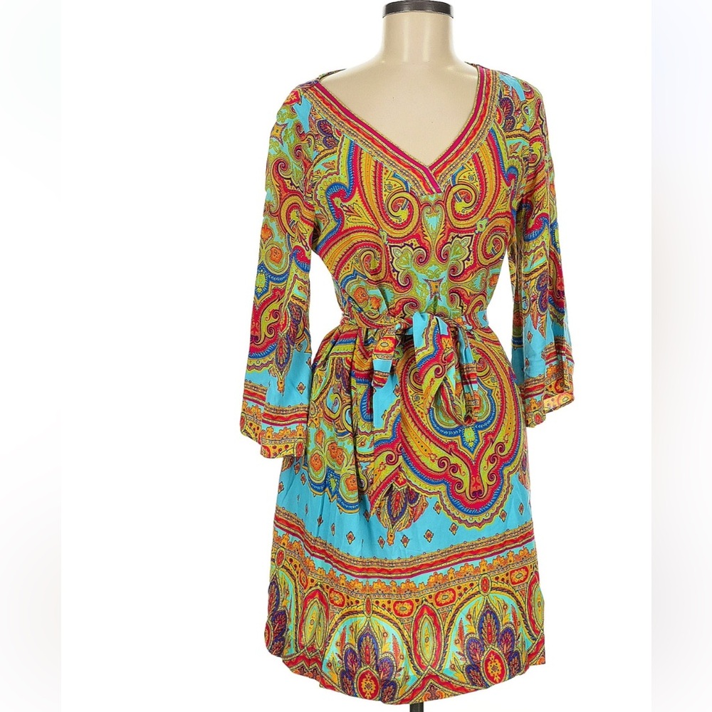 Hale Bob Paisley Boho Dress Size Medium